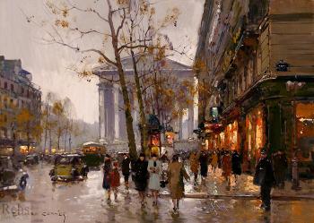 愛德華 科爾特斯 Madeleine and Rue Royale, Paris 愛德華 科爾特斯 Madeleine and Rue Royale, Paris